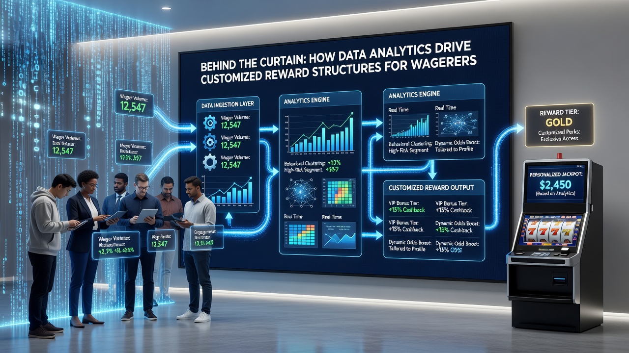 Infographic illustrating customized reward flows and player engagement outcomes in sportsbooks and casinos