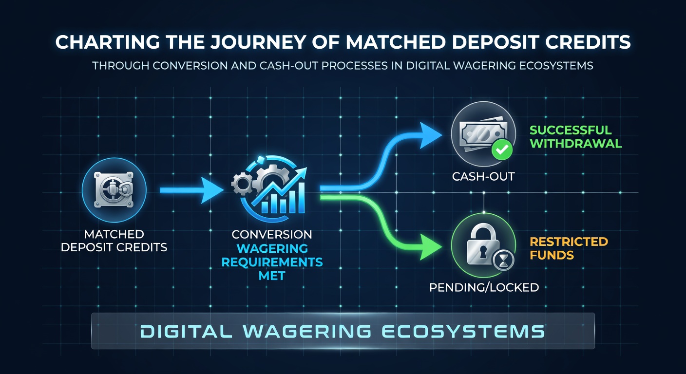 Digital wagering interface showing deposit and bonus credit tracking on a sportsbook platform