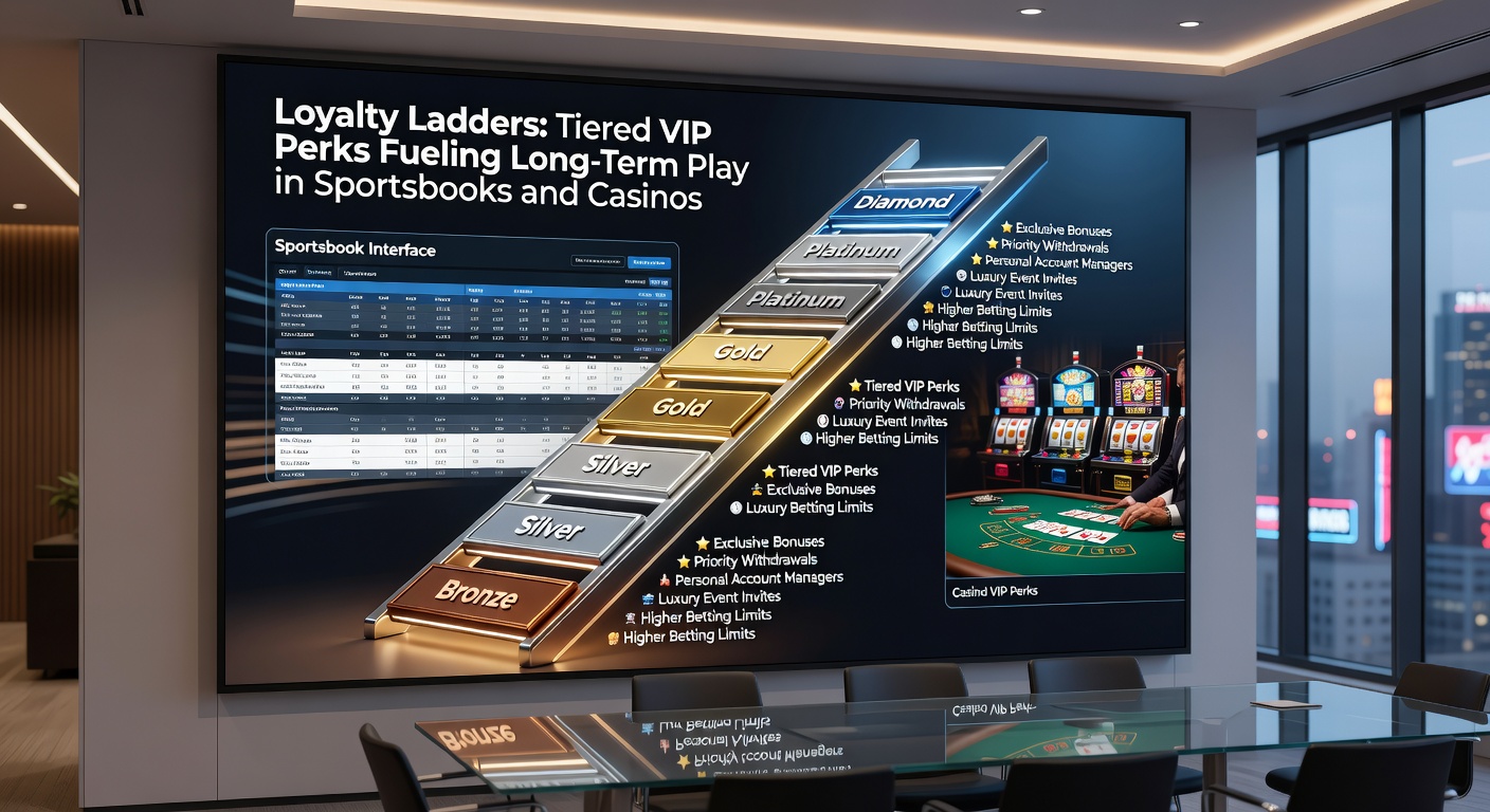 Screenshot of a casino VIP dashboard displaying tier progress, points balance, and exclusive perk options