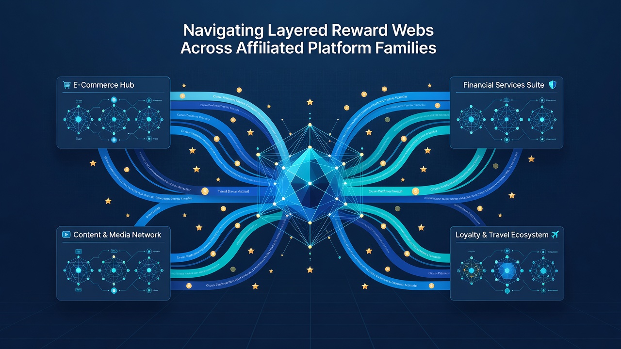 Screenshot of a player dashboard displaying shared loyalty points and tier status across affiliated platforms