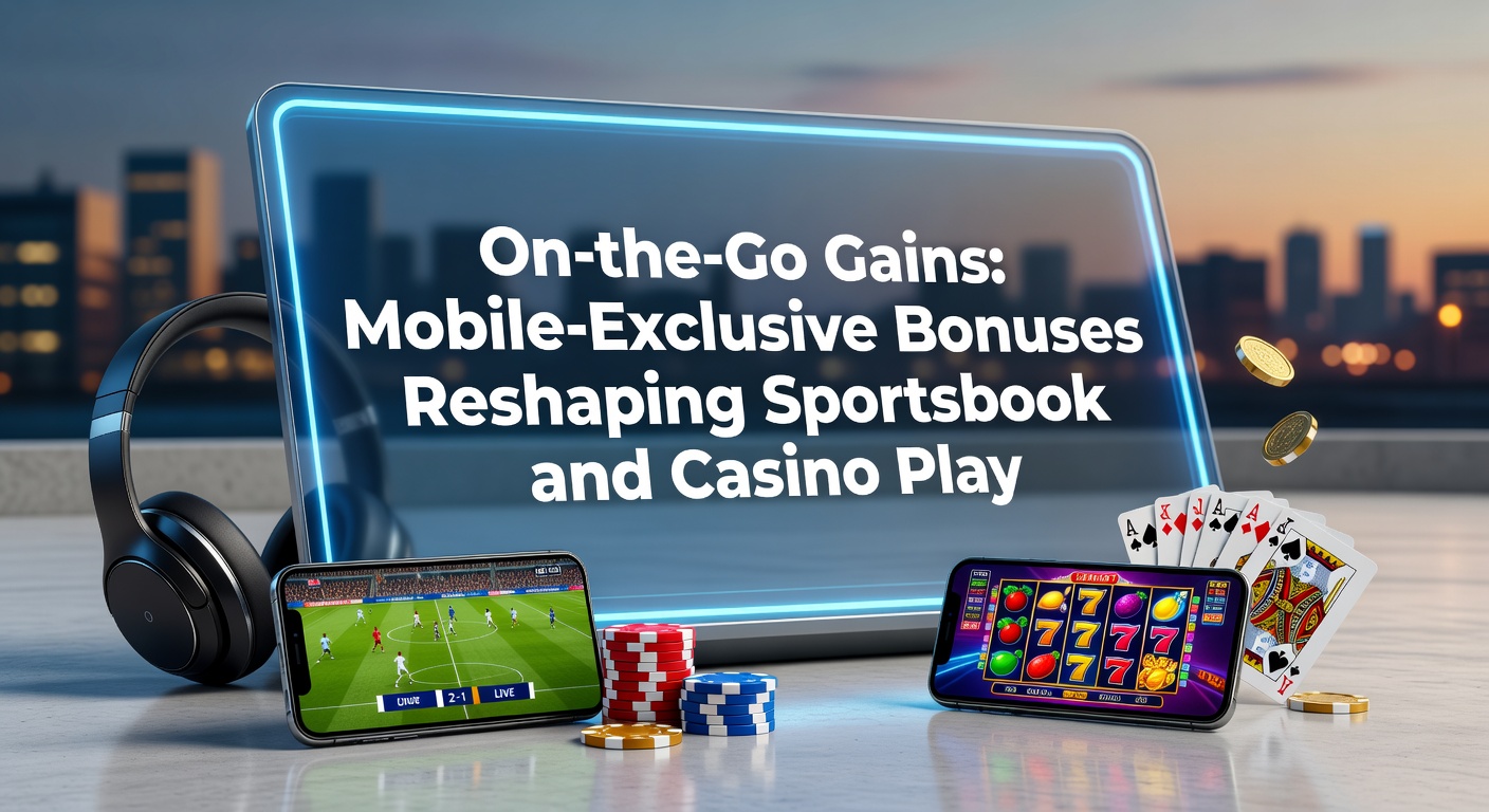Smartphone displaying a sportsbook app with mobile-exclusive bonus offers during a live sports event
